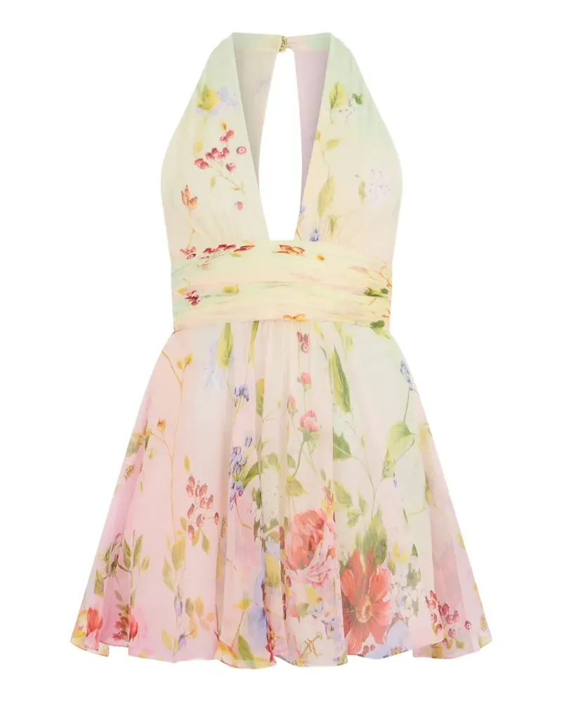 Roberto Cavalli floral-print mini dress - Rosa Rosa