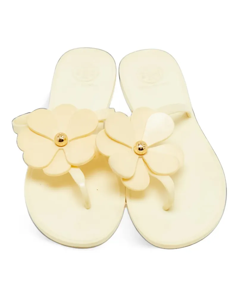 Tory Burch Flip-Flops mit Blumenmotiv - Gelb Gelb