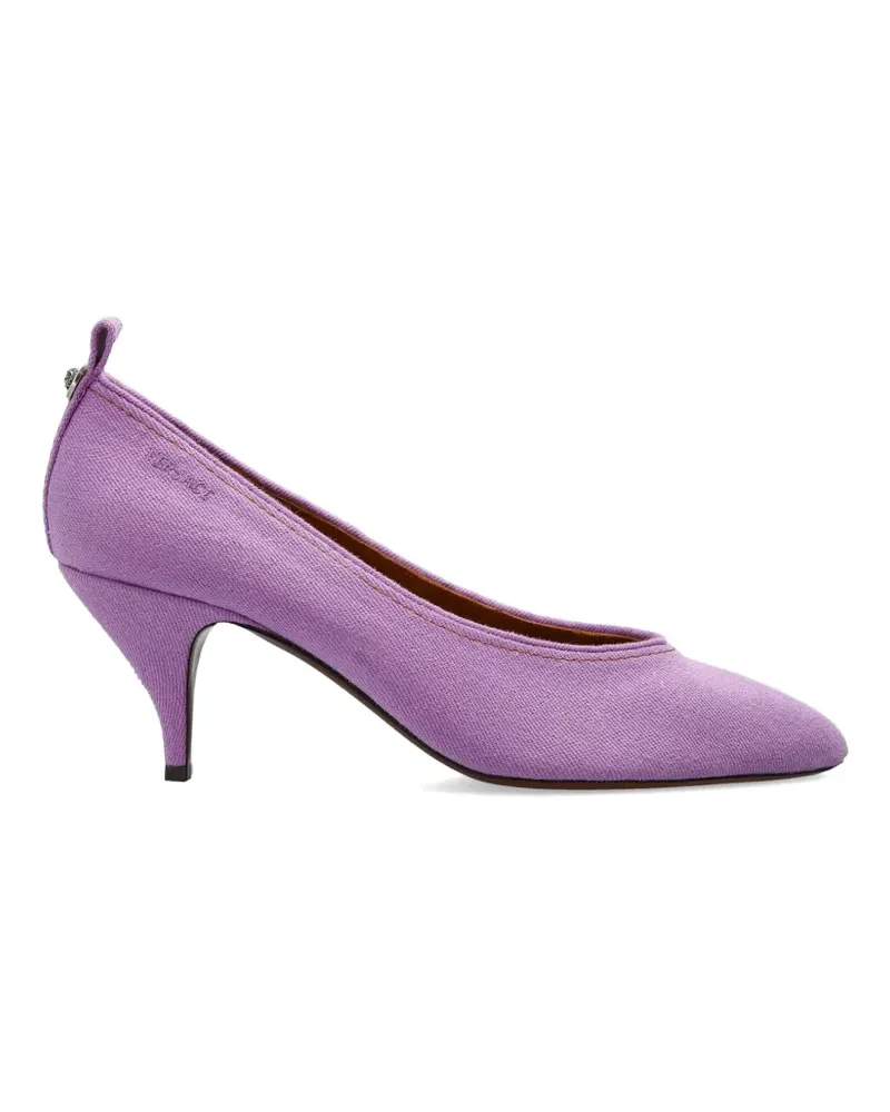 Versace 70mm leather heeled pumps - Violett Violett