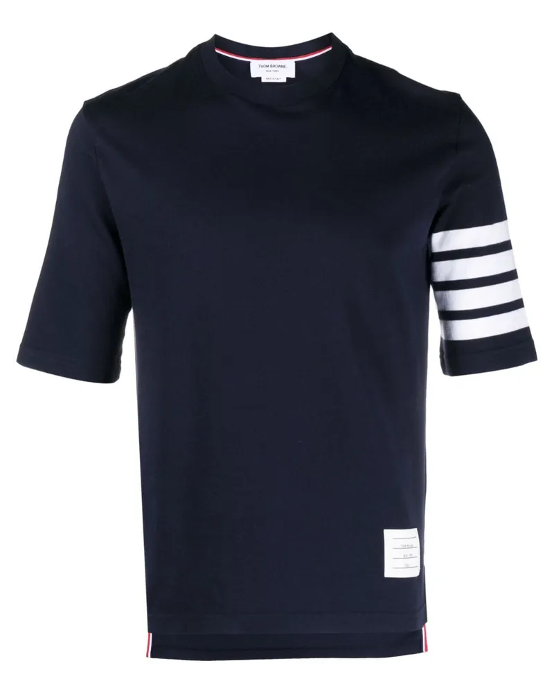 Thom Browne T-Shirt mit Streifen - Blau Blau
