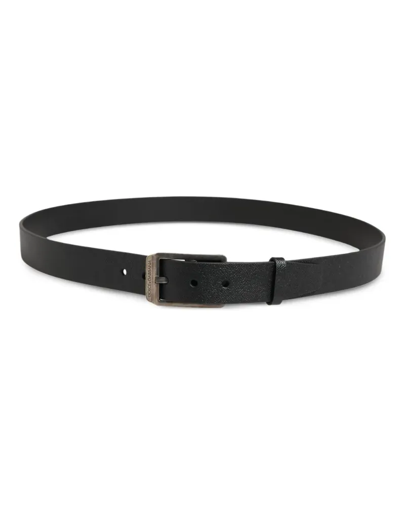 Dolce & Gabbana Schnallengürtel aus Leder - Schwarz Schwarz