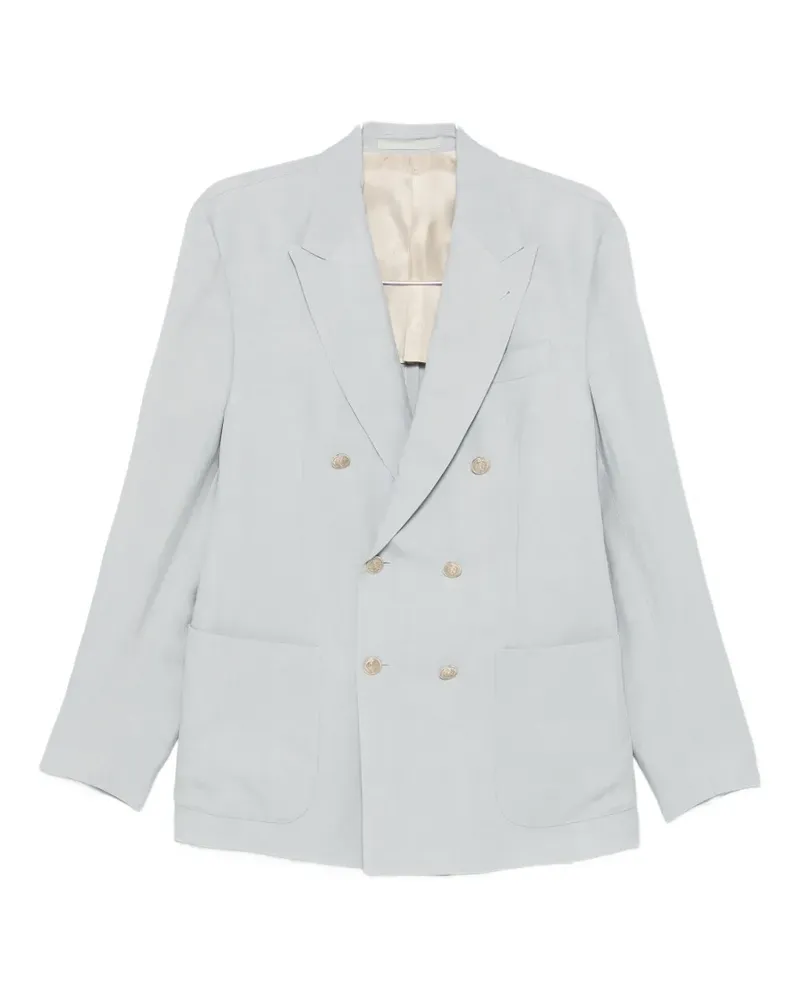 Eleventy double-breasted patch-pocket jacket - Blau Blau