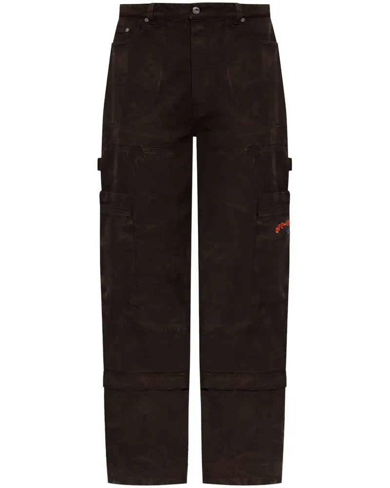 OFF-WHITE Jogginghose mit aufgesetzten Taschen - Braun Braun