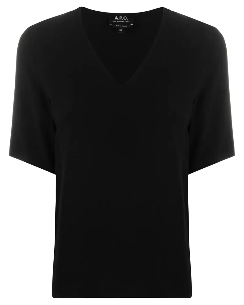 A.P.C. T-Shirt mit lockerem Schnitt - Schwarz Schwarz