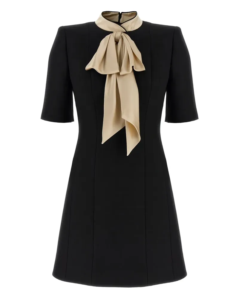 Valentino Garavani turtleneck bow mini dress - Schwarz Schwarz