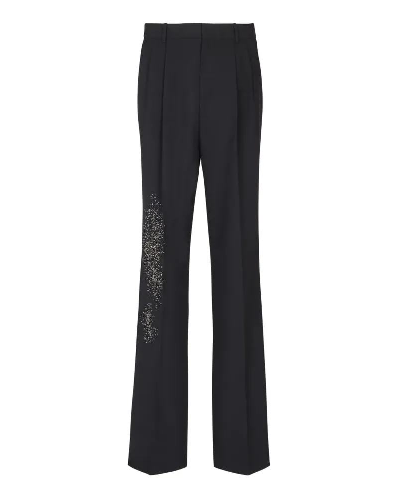 Balmain Klassische Hose mit Strass - Schwarz Schwarz