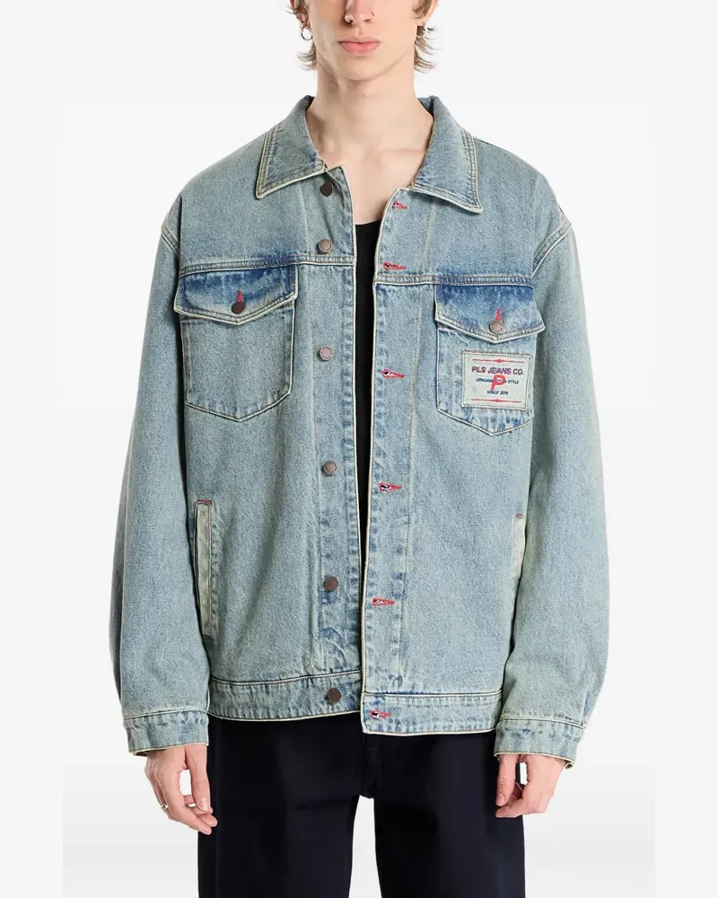 PLEASURES Park Insulated denim jacket - Blau Blau