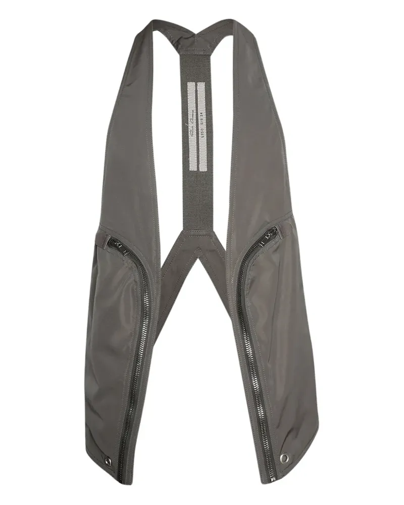 Rick Owens Bauhaus Weste mit Reißverschluss - Grau Grau