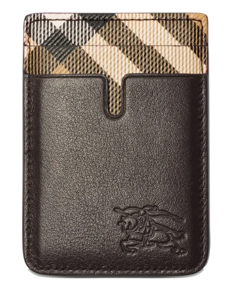 Burberry Kartenetui mit Art Check - Braun Braun