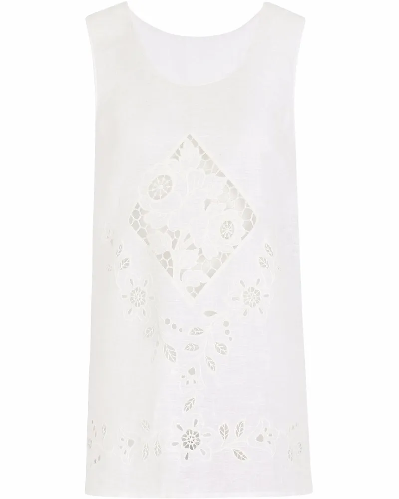 Dolce & Gabbana Bestickte Tunika - Weiß Weiß