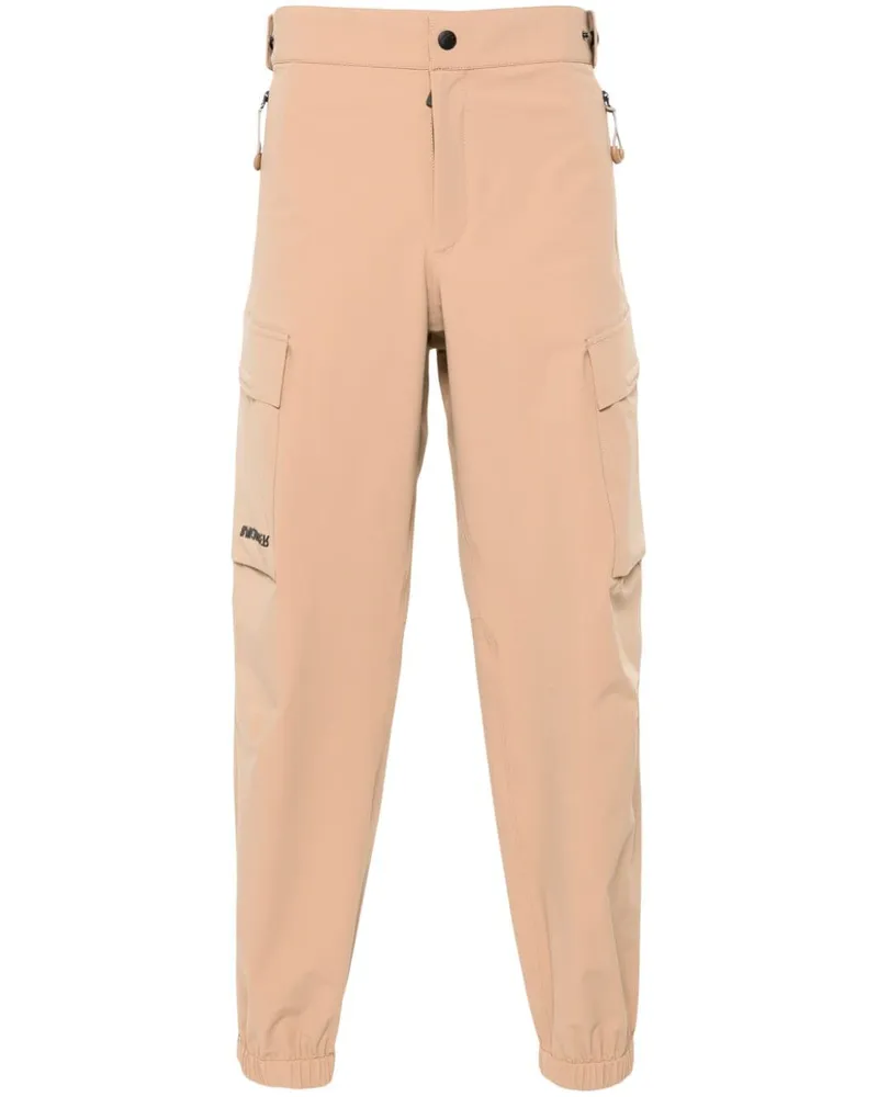 Moncler Tapered-Hose mit Logo Nude