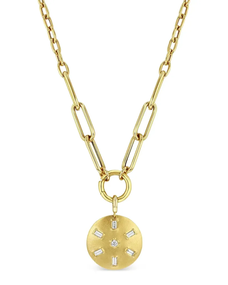 ZOË CHICCO 14kt Rays Goldhalskette mit Diamant Gold