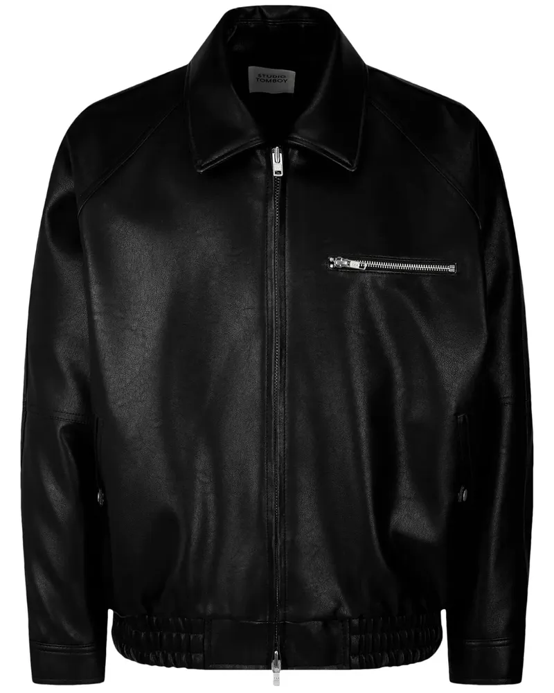 STUDIO TOMBOY Jacke aus Faux-Leder - Schwarz Schwarz