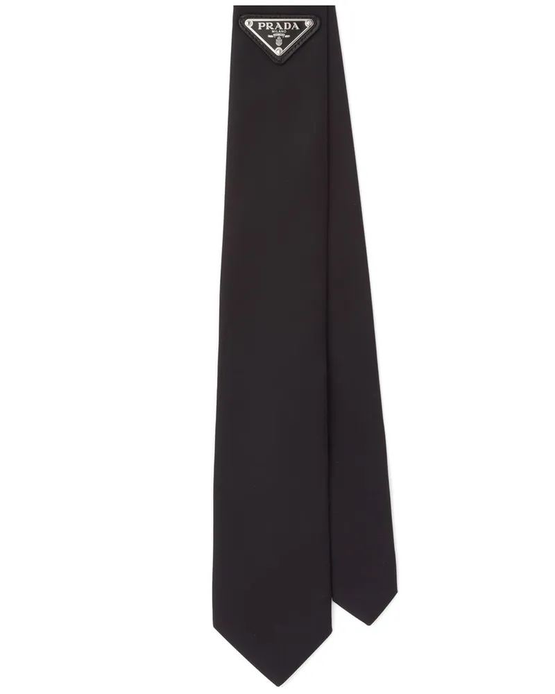 Prada Re-Nylon gabardine tie - Schwarz Schwarz