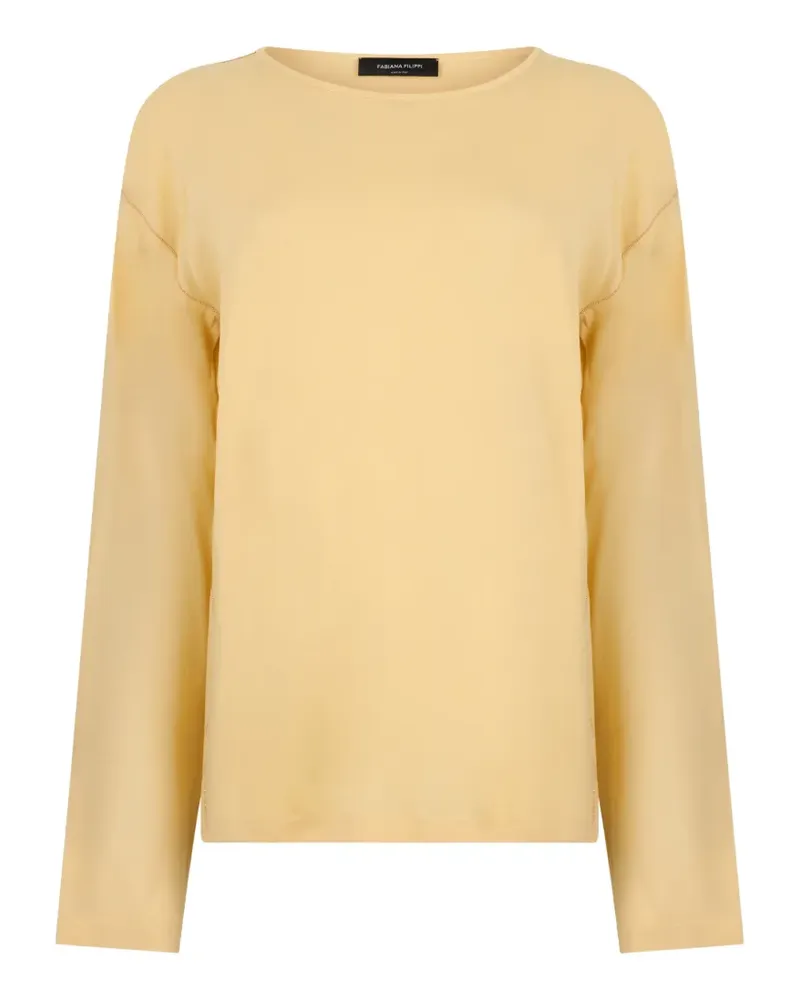 Fabiana Filippi round-neck long-sleeve blouse - Gelb Gelb