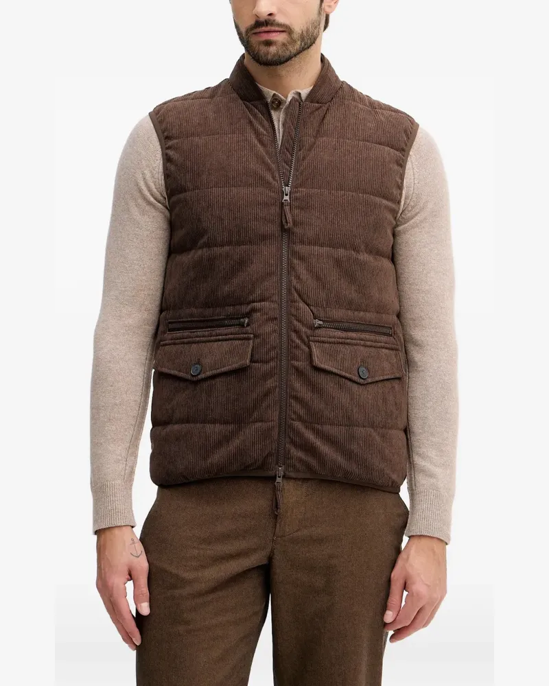 Benetton Cordjacke mit Reißverschluss - Braun Braun