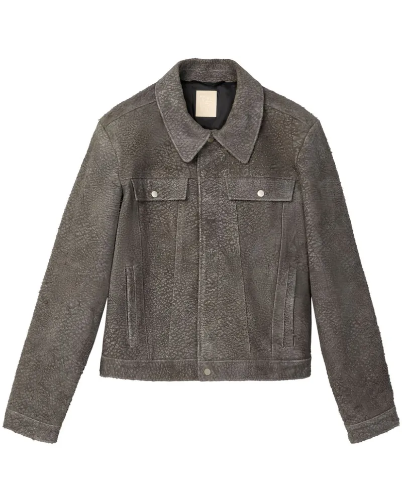 Camper Jacke aus Leder - Grau Grau