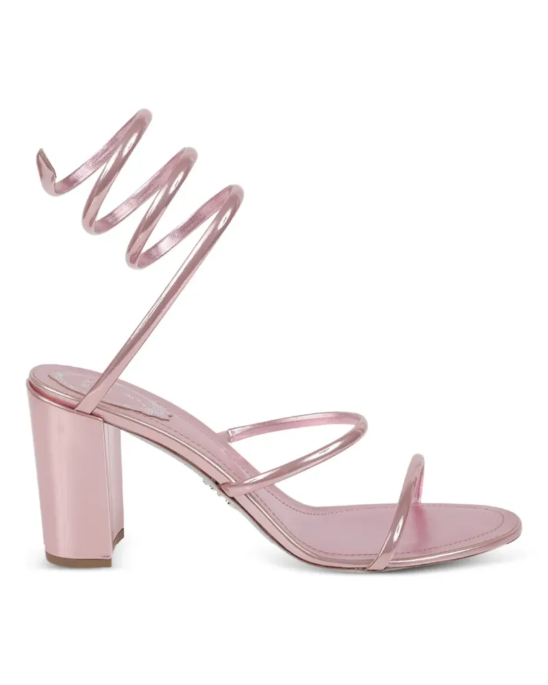 René Caovilla Cleo leather heeled sandals - Rosa Rosa