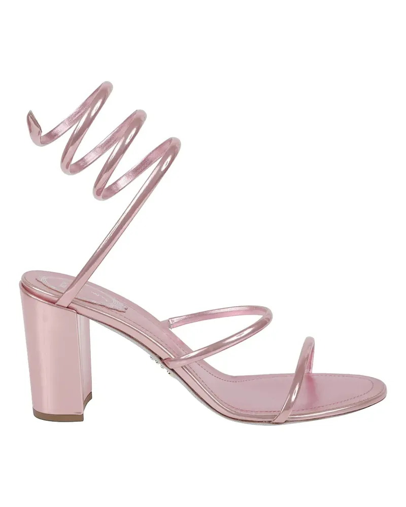 René Caovilla Cleo leather heeled sandals - Rosa Rosa