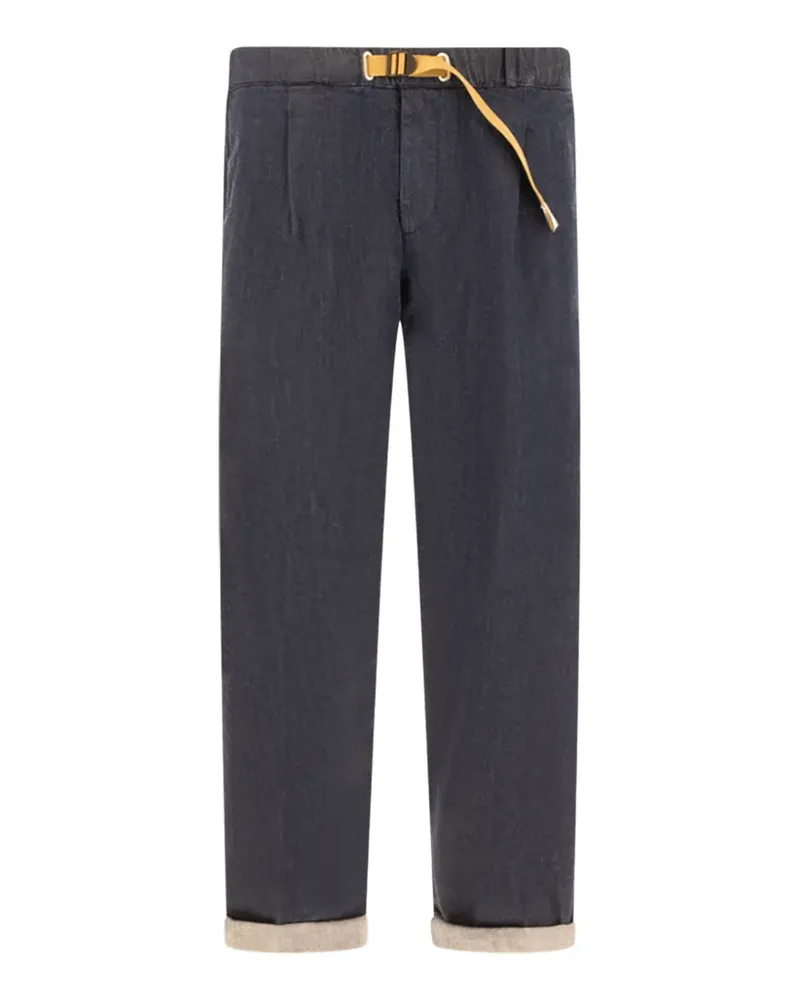 PLAN C Plissierte Hose mit Gürtel - Blau Blau