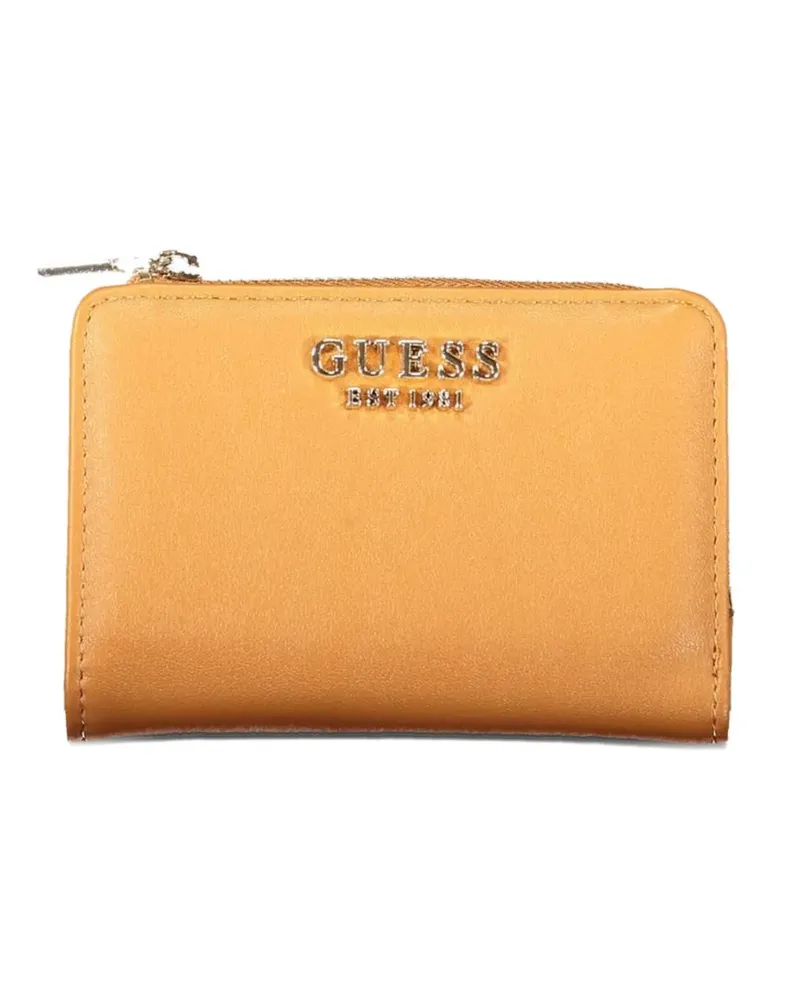 Guess logo-plaque zip-around wallet - Braun Braun