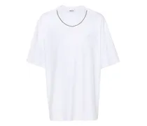 Besticktes T-Shirt mit Kettendetail