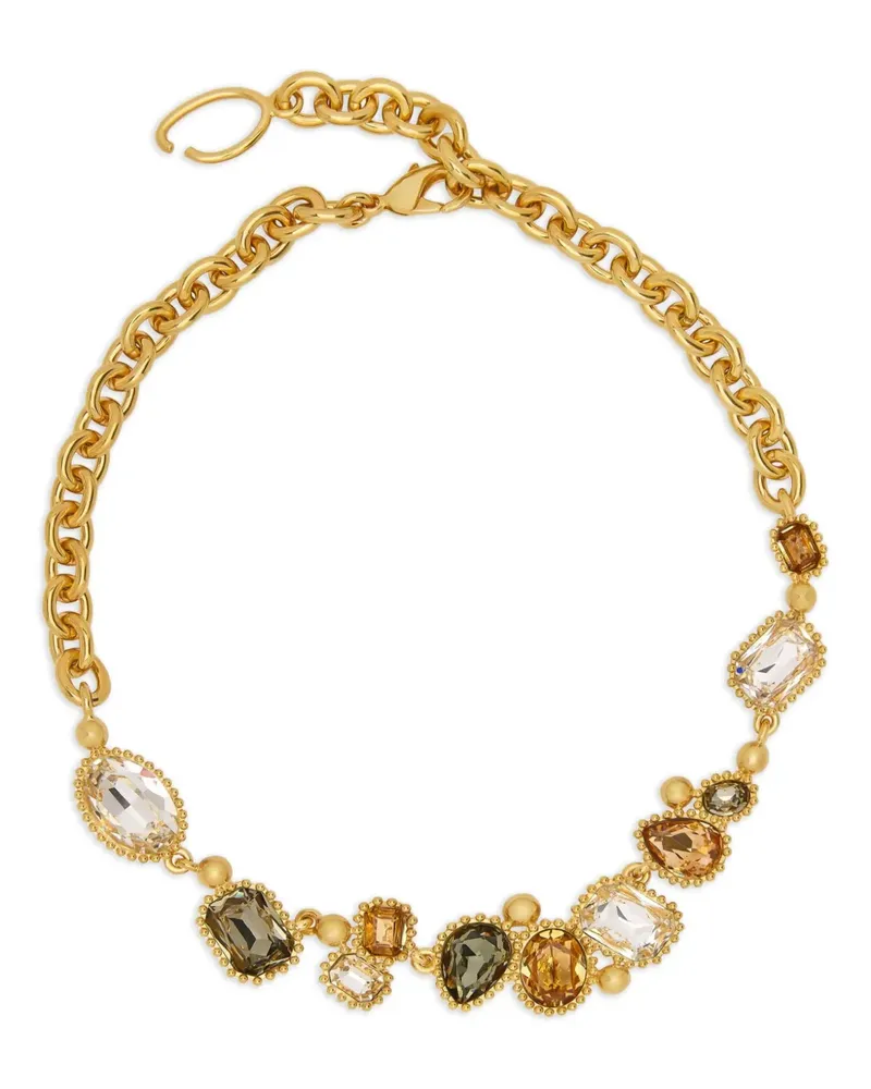 Oscar de la Renta Halskette mit Kristallen - Gold Gold