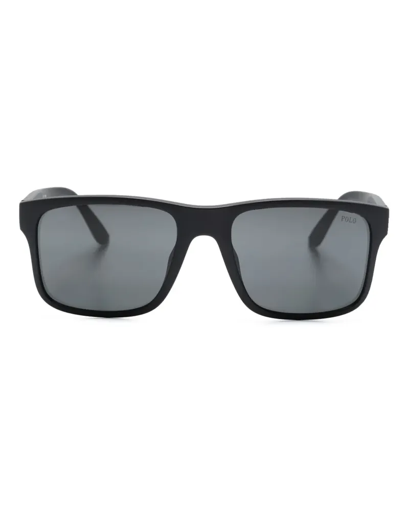 Ralph Lauren Sonnenbrille mit eckigem Gestell - Schwarz Schwarz