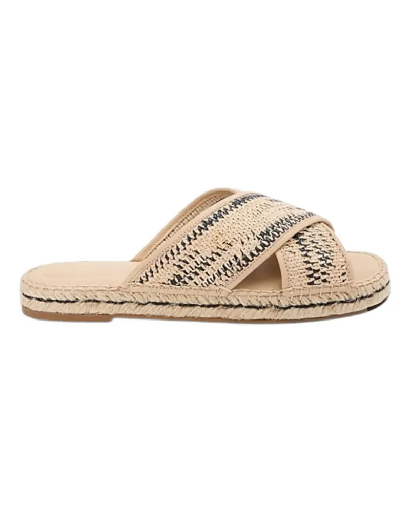 Tommy Hilfiger woven crossover-strap espadrilles - Nude Nude