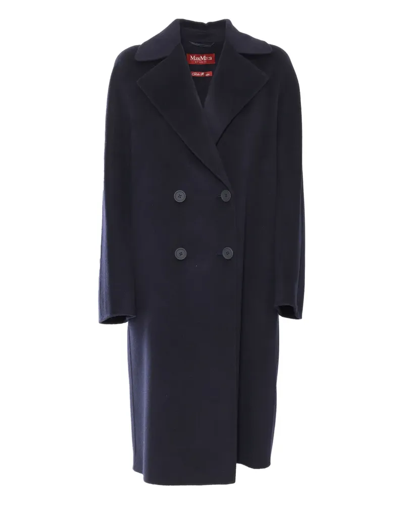 Max Mara Doppelreihiger Licenza Mantel - Blau Blau