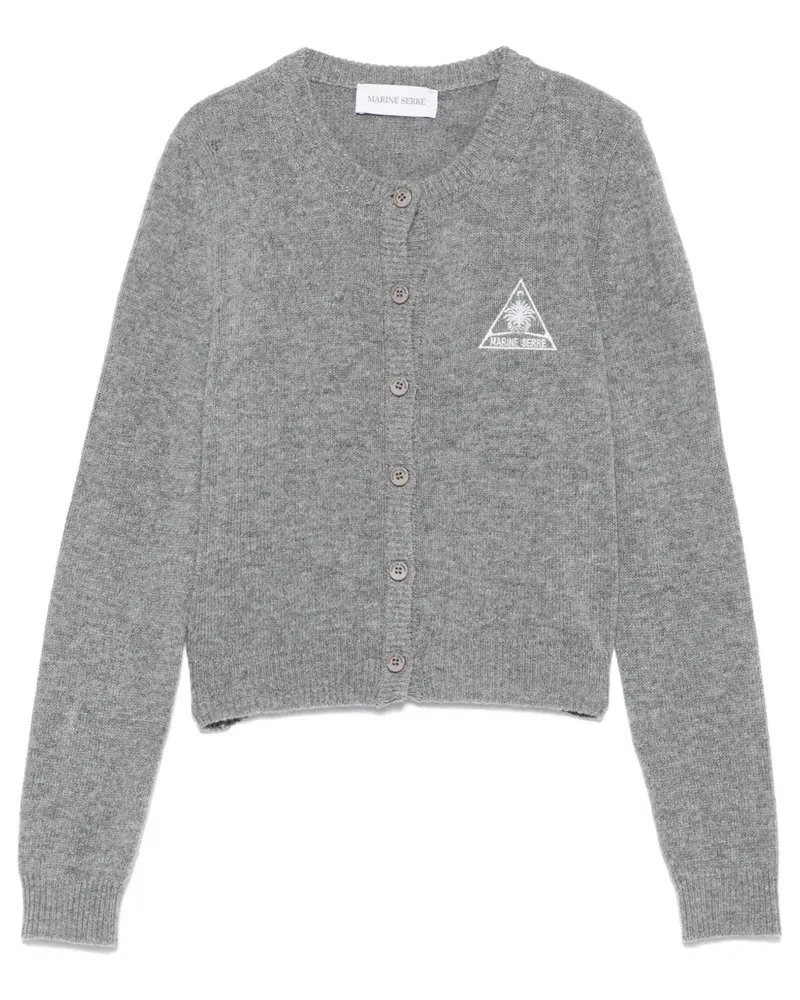 Marine Serre Cardigan mit Logo-Stickerei - Grau Grau