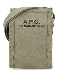 A.P.C. Mini Canvas-Kuriertasche Nude