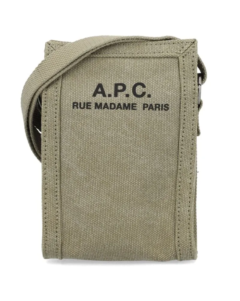 A.P.C. Mini Canvas-Kuriertasche Nude