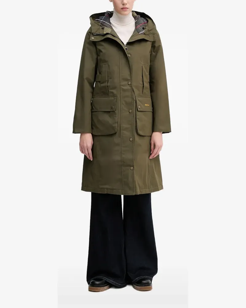 Barbour Bamburgh Kapuzenjacke - Grün Grün