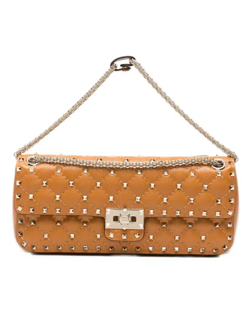 Valentino Garavani Rockstud Spike Schultertasche - Braun Braun