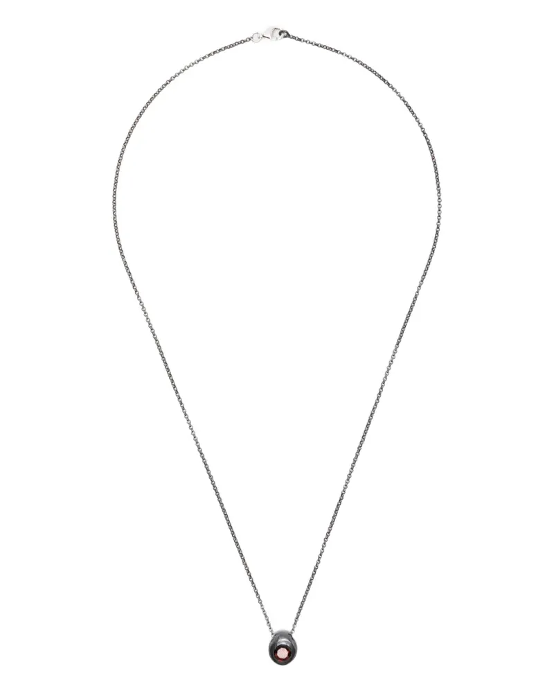 Rosa Maria Halskette aus Sterlingsilber mit Granat Silber