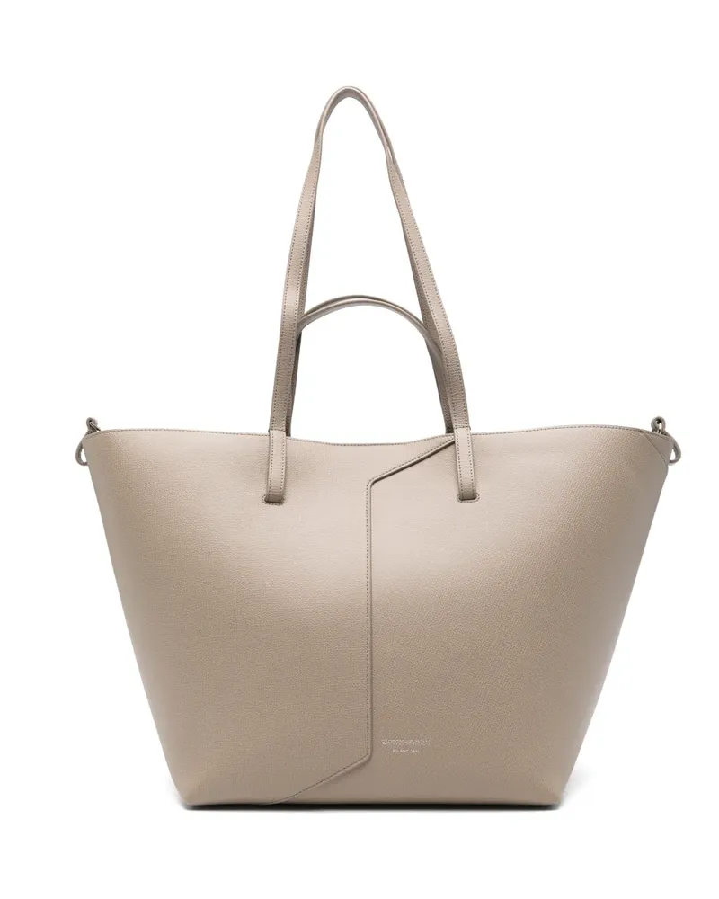 Emporio Armani leather tote bag - Grau Grau