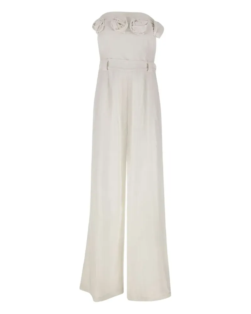 Kaos Jumpsuit mit Rosenverzierung - Weiß Weiß