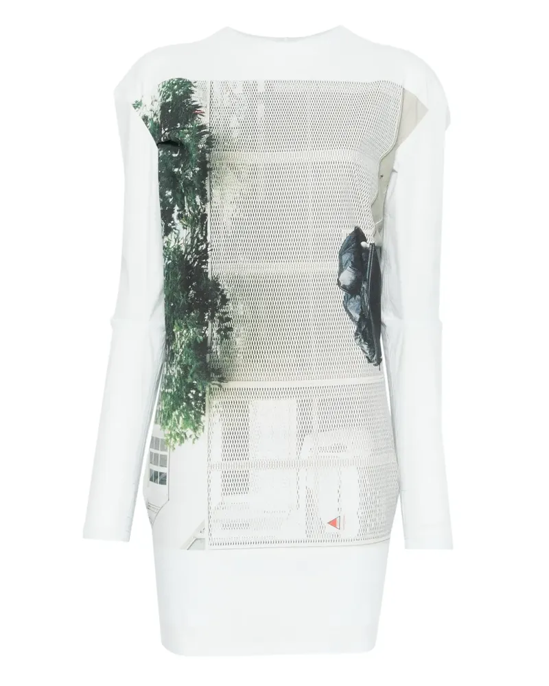 Issey Miyake Street View graphic print top - Blau Blau