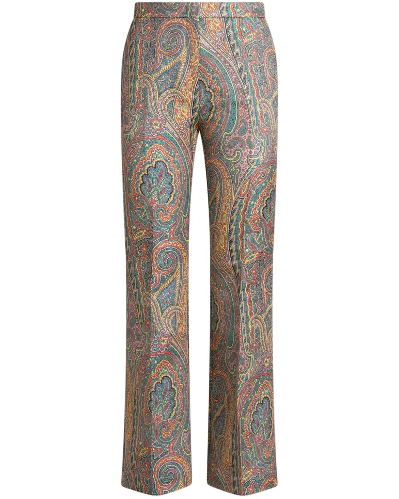 Etro Hose mit Paisley-Print - Blau Blau