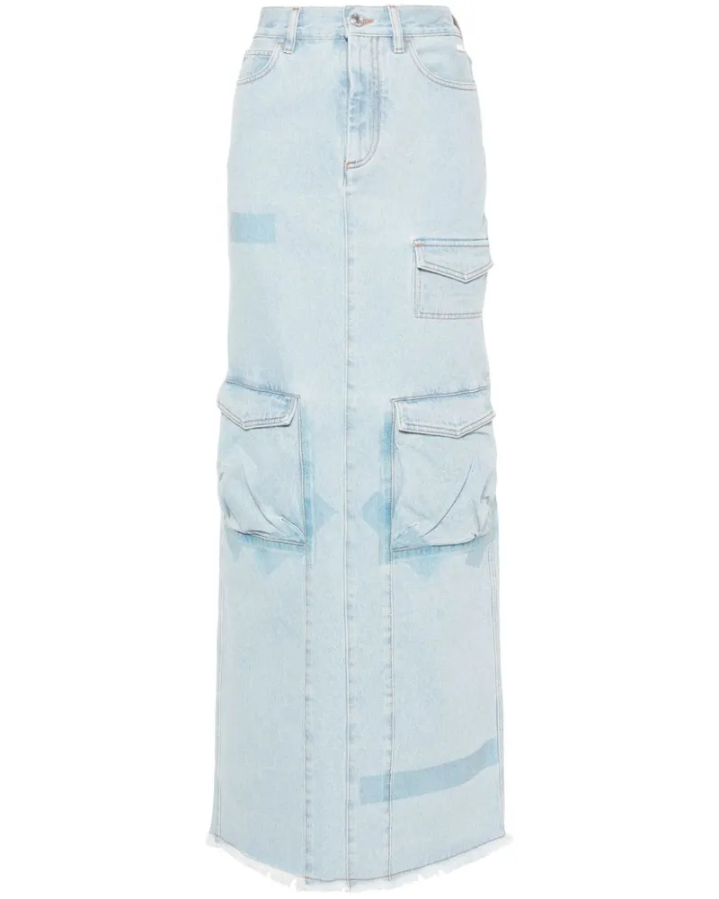 GCDS Jeans-Rock mit Cargo-Taschen - Blau Blau