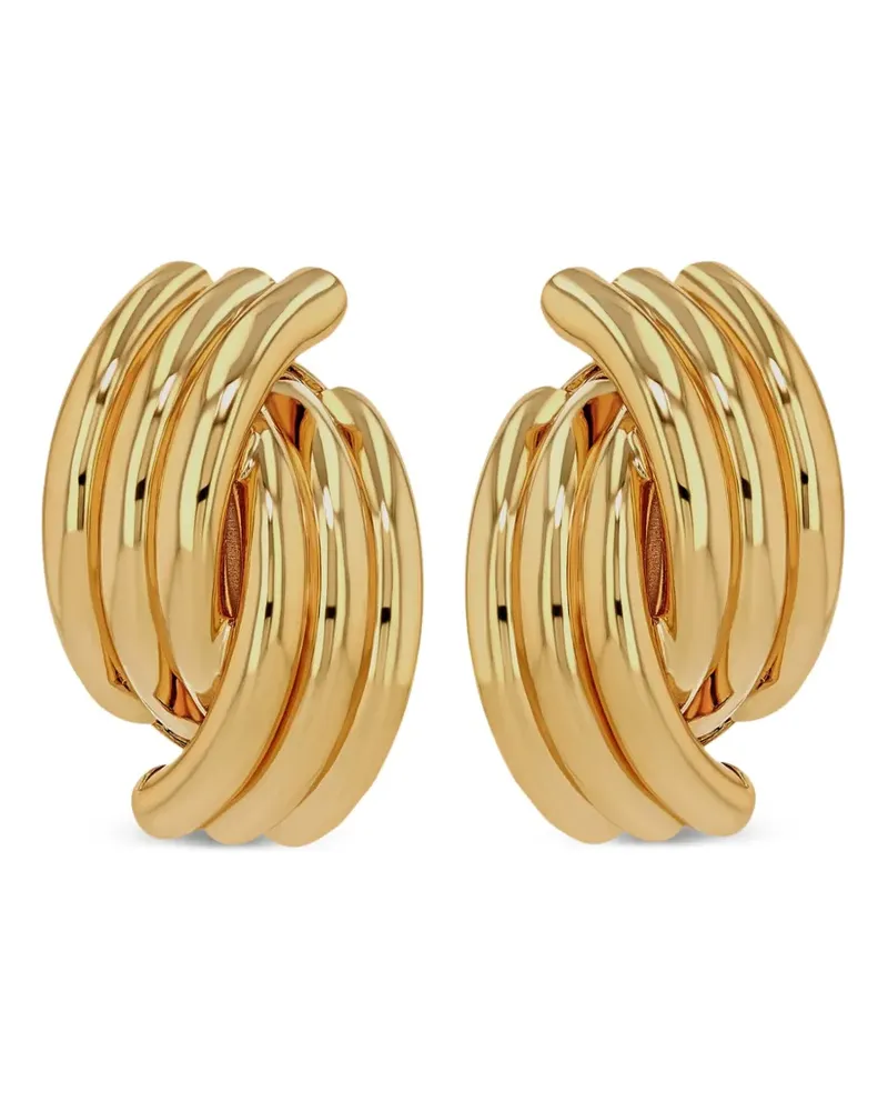 Anine Bing Gerippte Ohrringe mit überkreuztem Design - Gold Gold