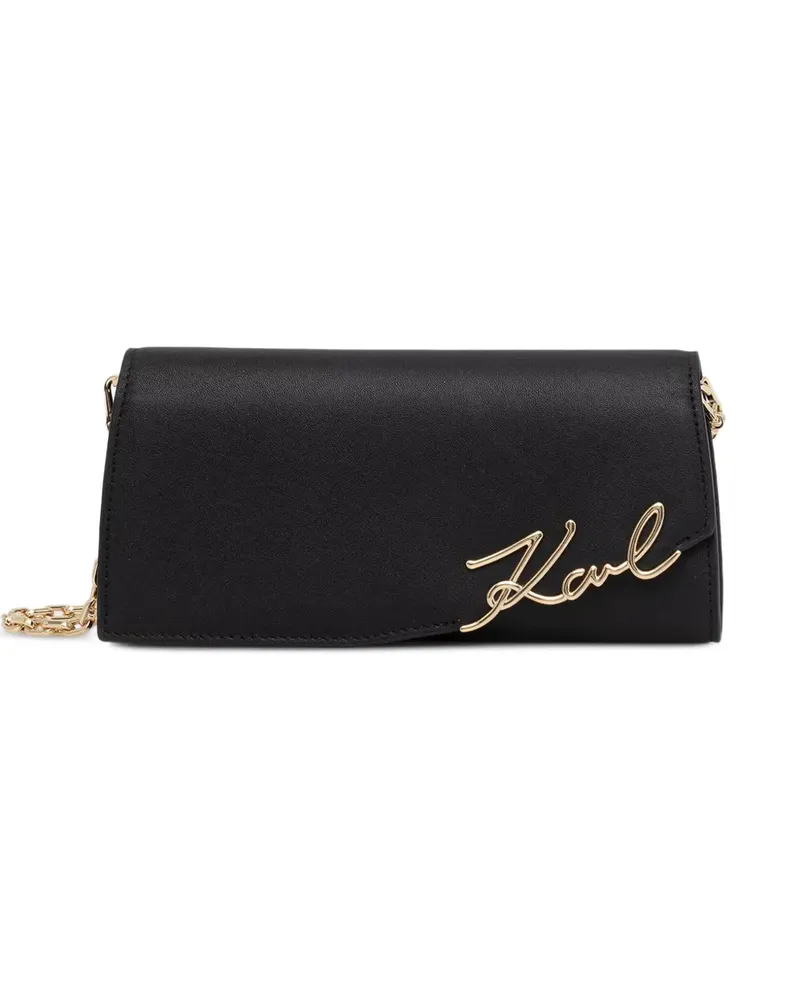 Karl Lagerfeld logo-plaque crossbody bag - Schwarz Schwarz