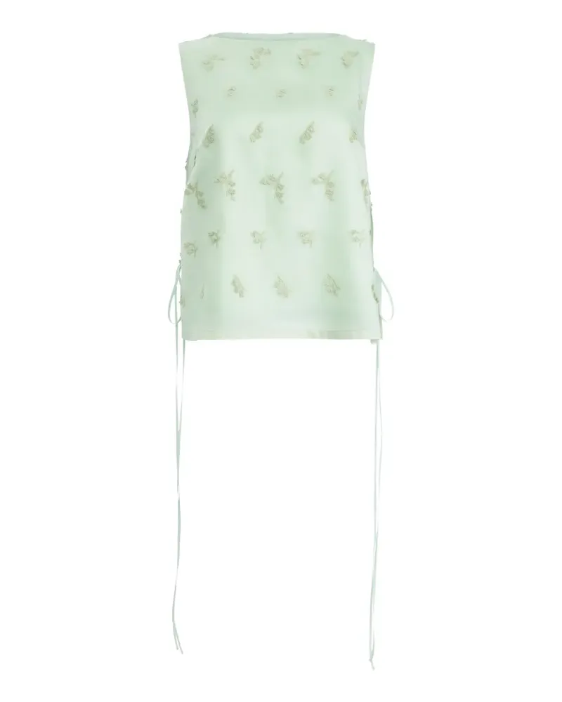 Altuzarra floral-embroidered tie-side top - Grün Grün