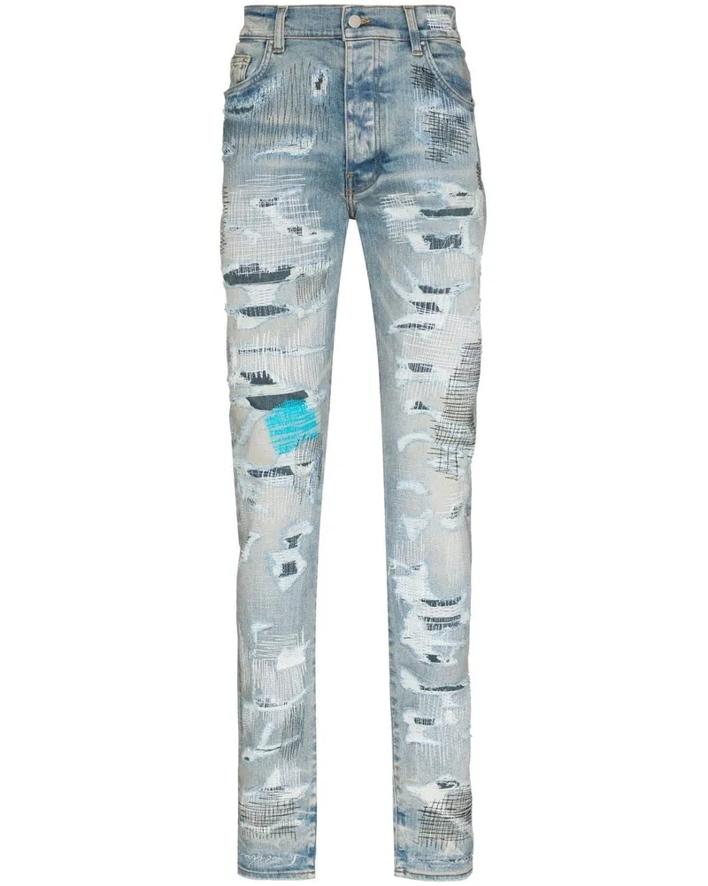 Amiri Skinny-Jeans im Distressed-Look - Blau Blau
