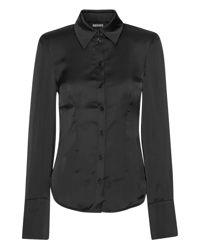 ROTATE Birger Christensen Klassisches Hemd - Schwarz Schwarz