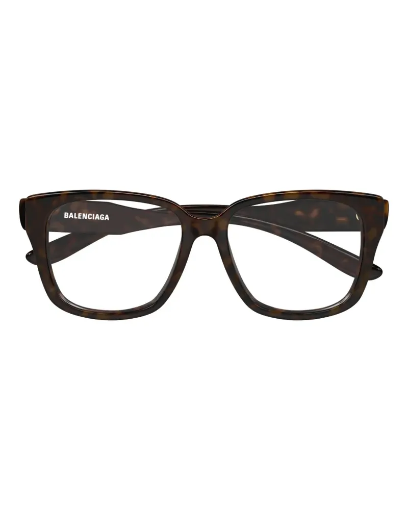 Balenciaga Eckige Brille in Schildpattoptik - Braun Braun