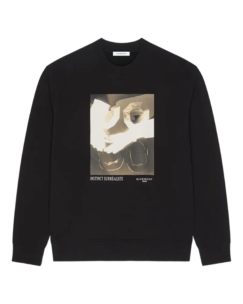 Givenchy Sweatshirt aus Fleece mit Surrealismus-Print - Schwarz Schwarz