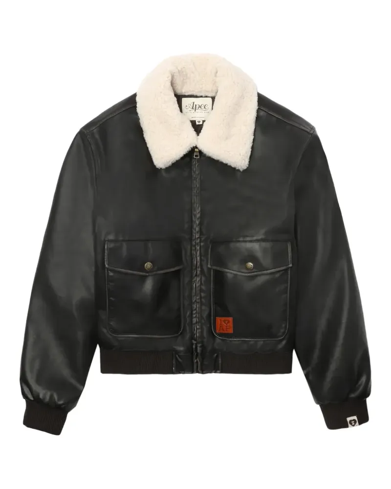 BAPE Jacke mit Shearling-Kragen - Schwarz Schwarz