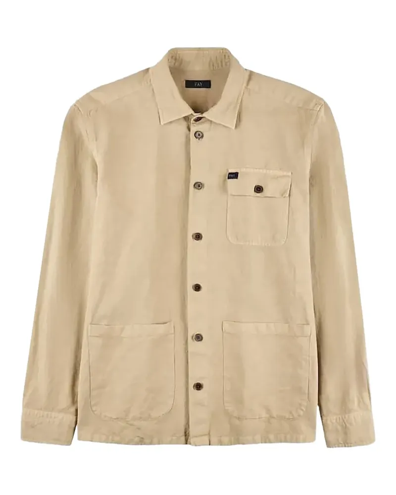 Fay Hemd mit Oversized-Tasche - Nude Nude